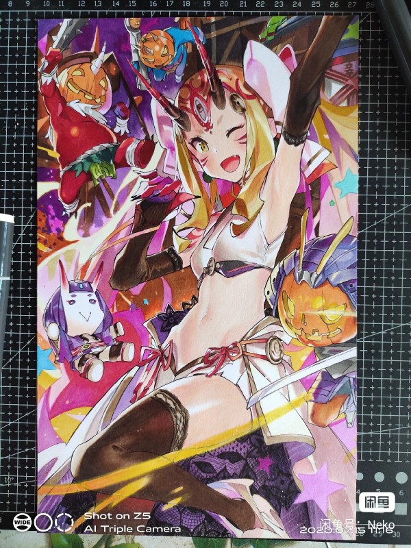 Neko's Japanese anime girl Hot Sexy Hand drawing with marker