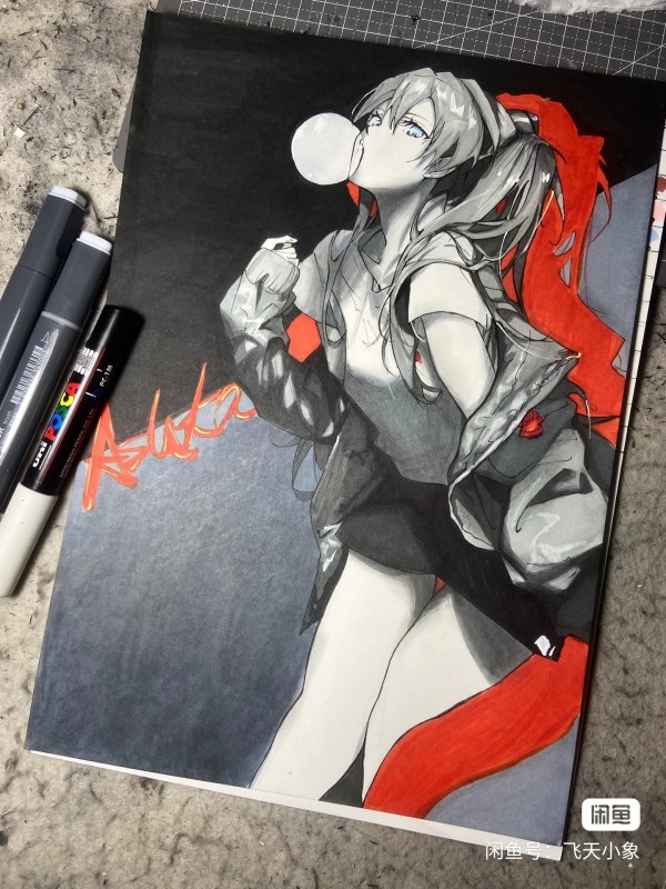 Dumbo's Yoneyama Mai EVA Asuka Langley Soryu Hot Sexy Hand drawing with marker