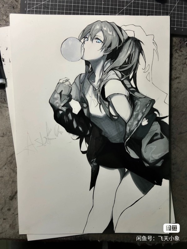 Dumbo's Yoneyama Mai EVA Asuka Langley Soryu Hot Sexy Hand drawing with marker