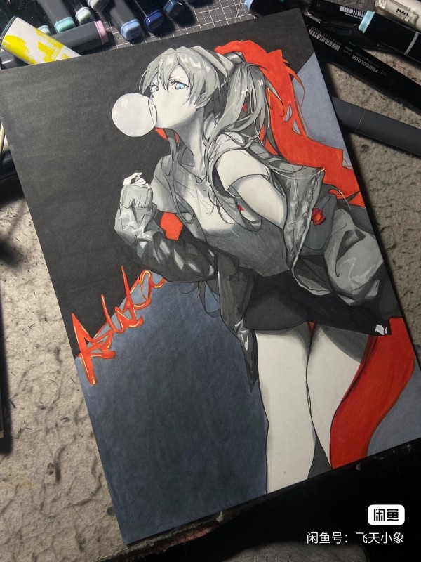Dumbo's Yoneyama Mai EVA Asuka Langley Soryu Hot Sexy Hand drawing with marker