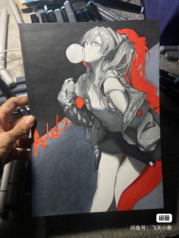 Dumbo's Yoneyama Mai EVA Asuka Langley Soryu Hot Sexy Hand drawing with marker