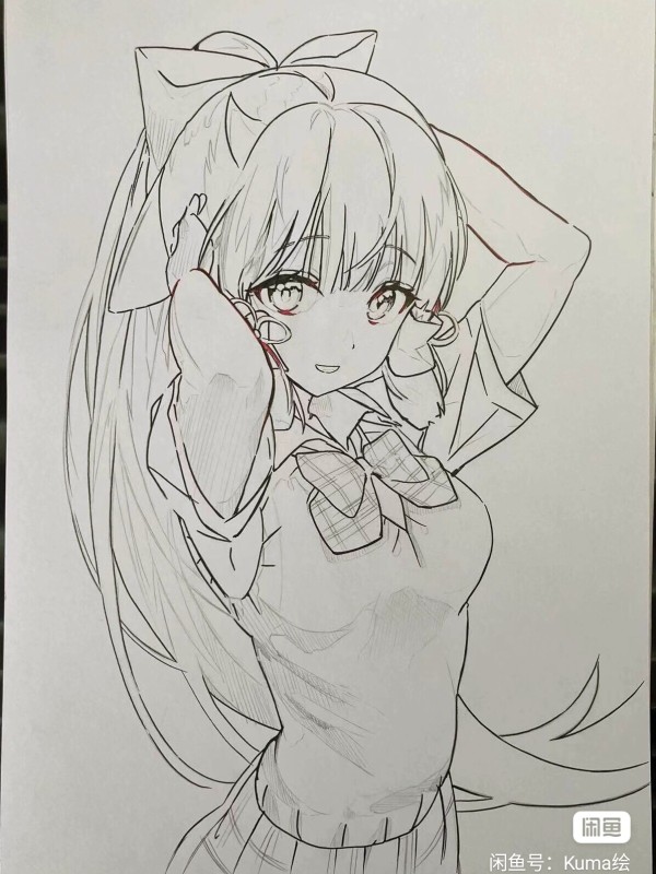 Kuma's Genshin Impact Kamisato Ayaka Hot Sexy Hand drawing with marker 2