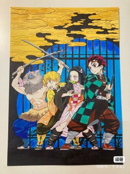 JYUMONJI's Demon Slayer Family Portrait Hand drawing with marker