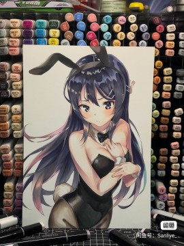 Sanliye's Bunny Girl Sakurajima Mai Hot Sexy Hand drawing with marker