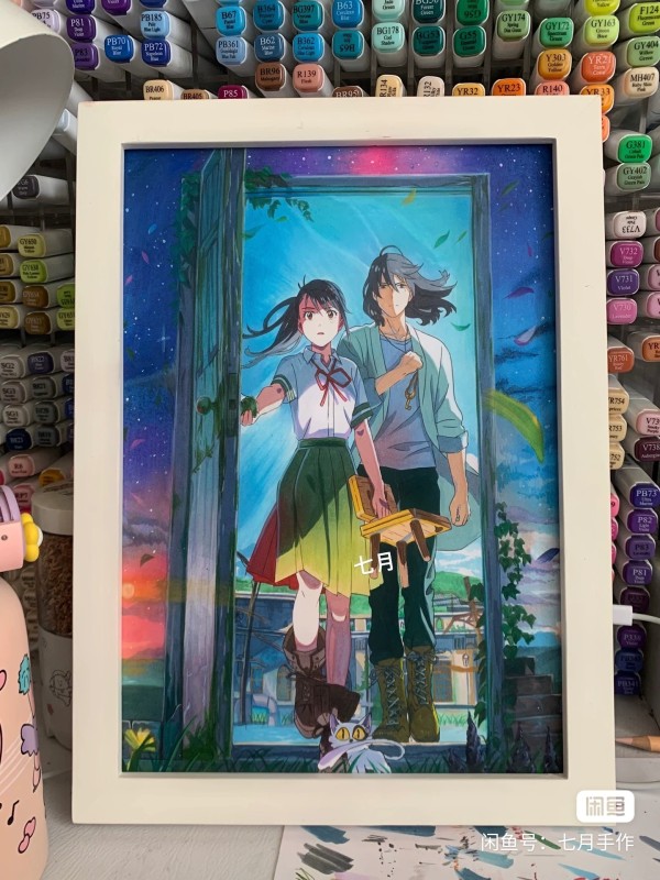 July's Makoto Shinkai Suzume Hand drawing with marker
