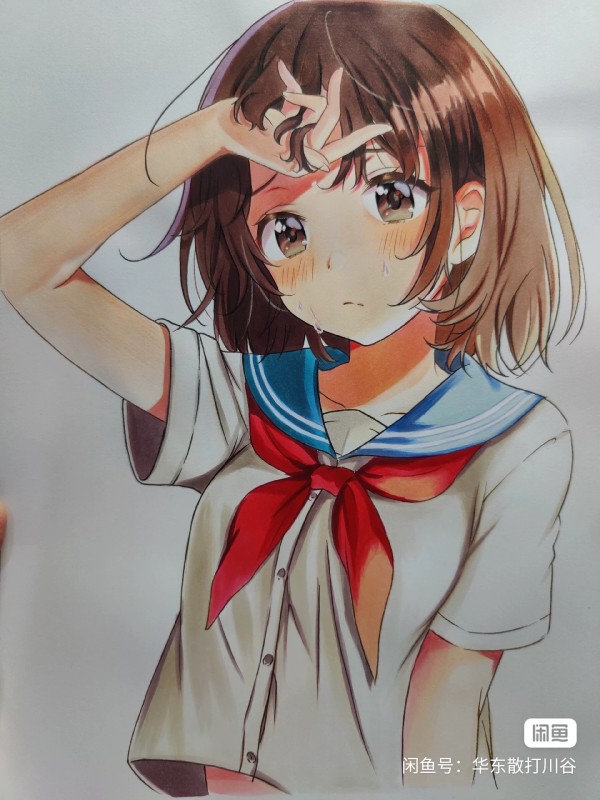 Huadong's school girl Hot Sexy Hand drawing with marker