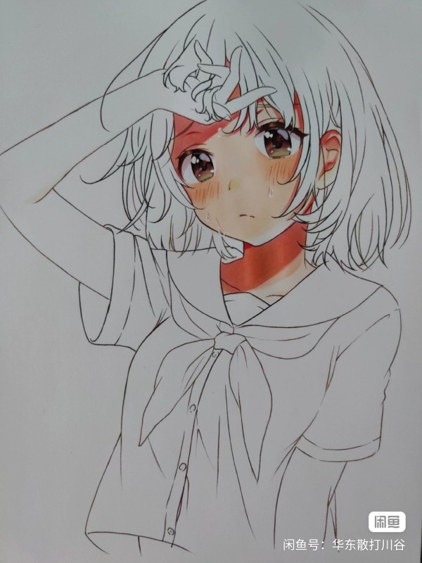 Huadong's school girl Hot Sexy Hand drawing with marker