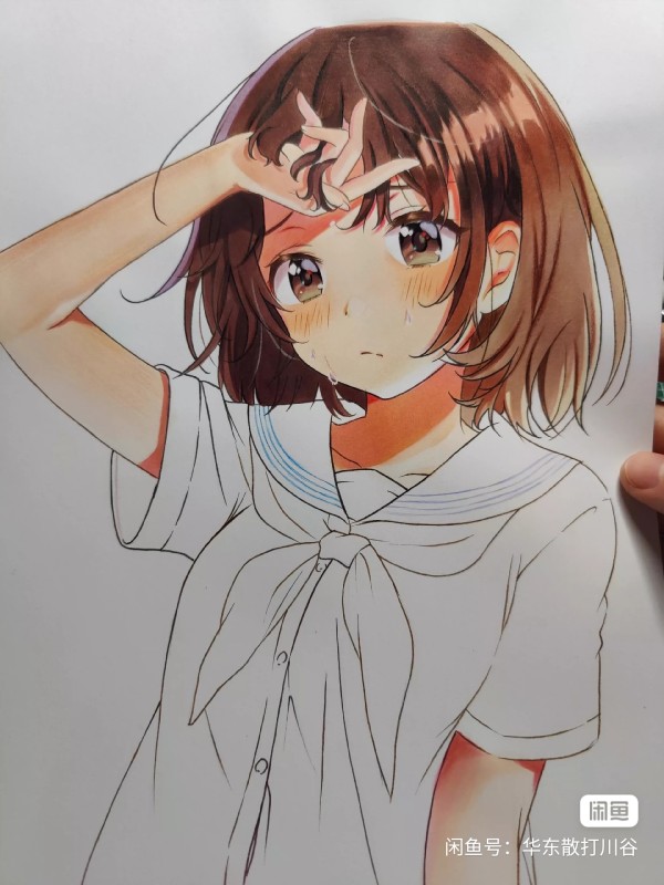 Huadong's school girl Hot Sexy Hand drawing with marker
