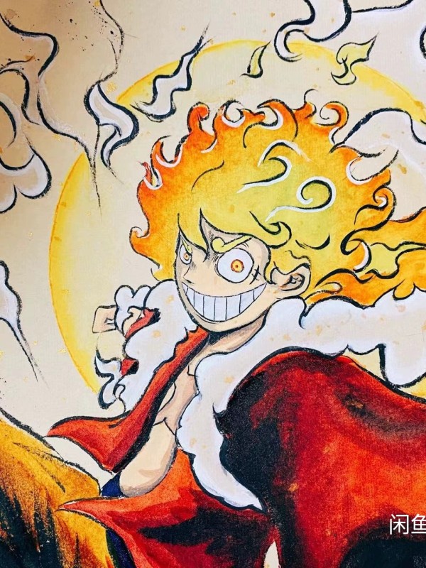 Beining's ONE PIECE Awakening Nika Luffy Chinese painting