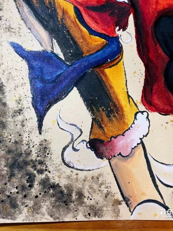 Beining's ONE PIECE Awakening Nika Luffy Chinese painting
