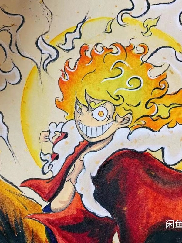 Beining's ONE PIECE Awakening Nika Luffy Chinese painting
