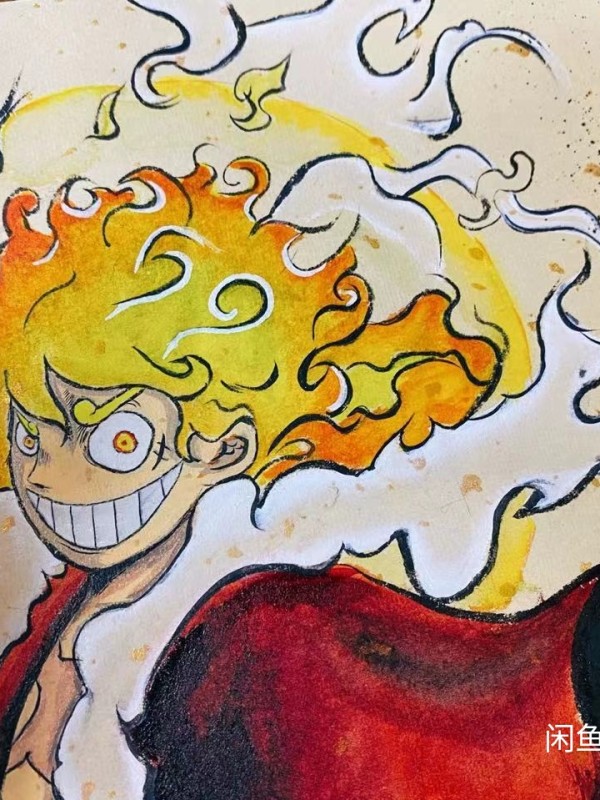 Beining's ONE PIECE Awakening Nika Luffy Chinese painting