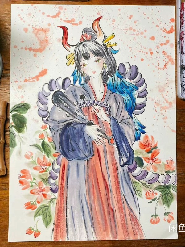 Beining's ONE PIECE Yamato in Han costume Chinese painting