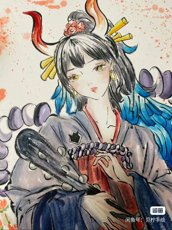 Beining's ONE PIECE Yamato in Han costume Chinese painting