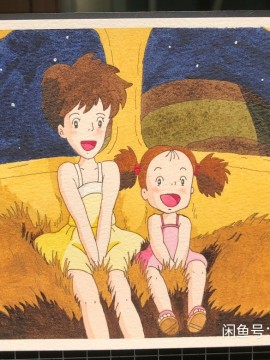 Little's MY NEIGHBOUR TOTORO Kusakabe Satsuki and Kusakabe Mei Watercolor Painting