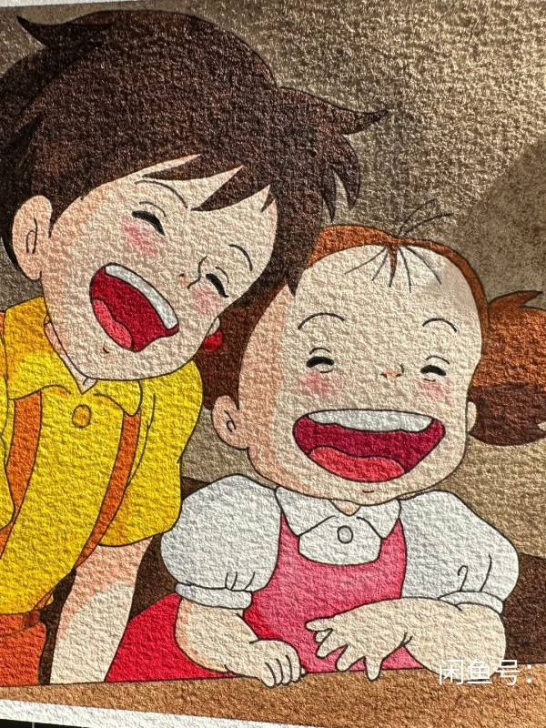 Little's MY NEIGHBOUR TOTORO Kusakabe Satsuki and Kusakabe Mei Watercolor Painting