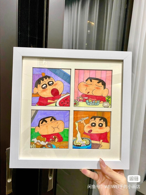 WEIWEI's Crayon Shin-chan GRID Hand drawing with marker