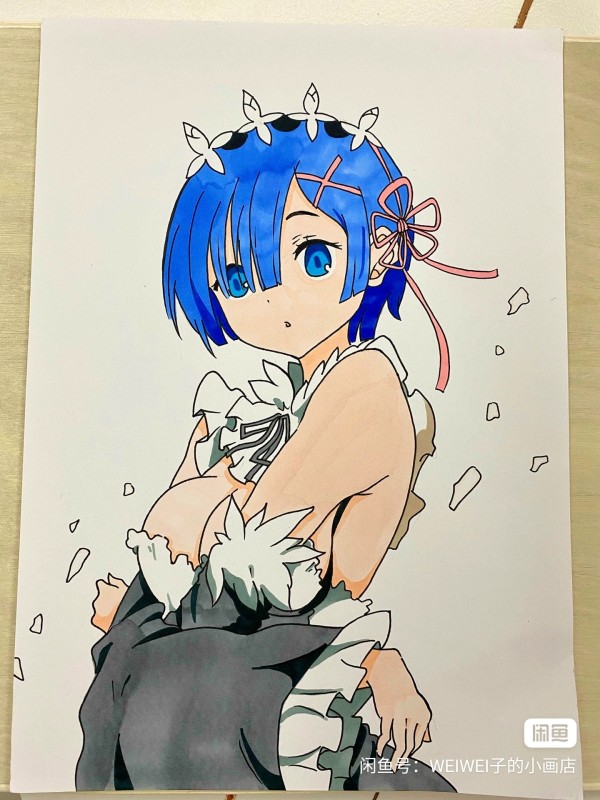 WEIWEI's Rem Hot Sexy Hand drawing with marker
