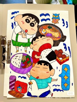 WEIWEI's Crayon Shin-chan Hand drawing with marker