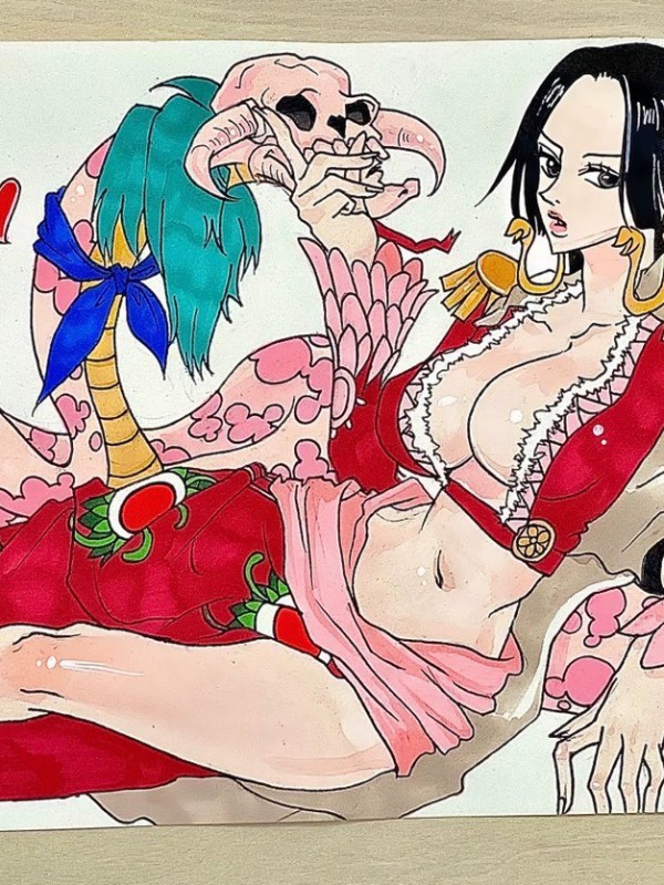 WEIWEI's ONE PIECE Boa Hancock Hot Sexy Hand drawing with marker