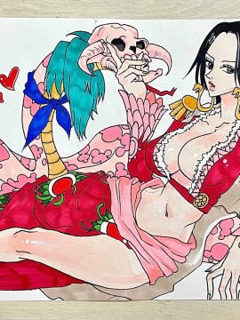 WEIWEI's ONE PIECE Boa Hancock Hot Sexy Hand drawing with marker