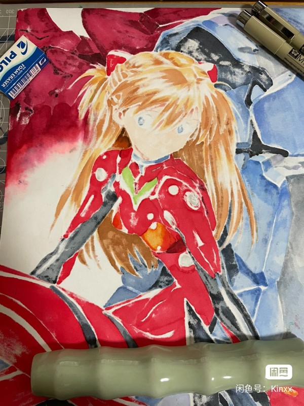 Kinxx's EVA Asuka Langley Soryu Hot Sexy Hand drawing with marker 2