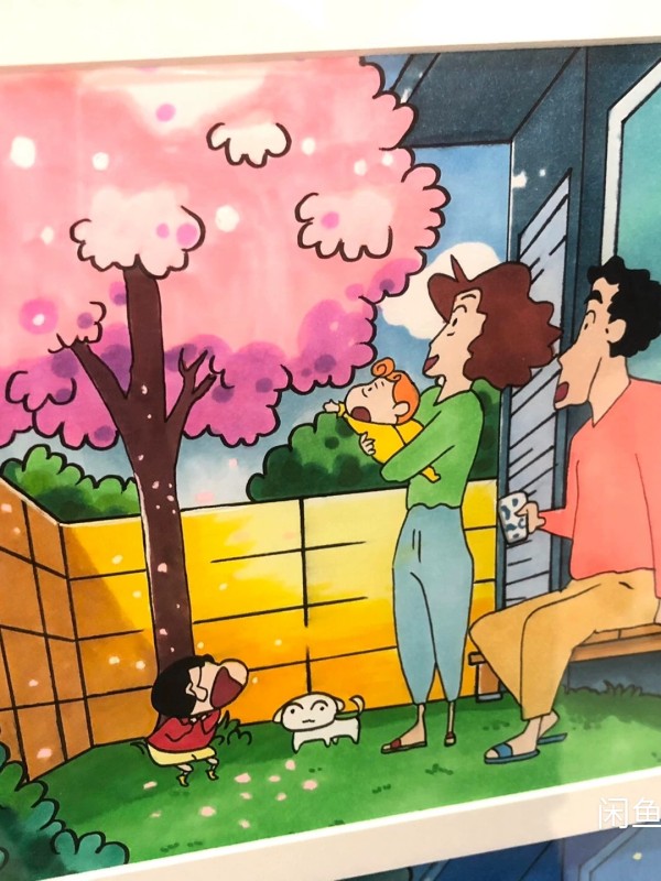 Lester's Crayon Shin-chan four seasons Family Portrait Hand drawing with marker