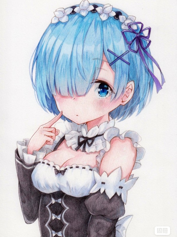 MiMi's Rem Hot Sexy Hand drawing with Colored Pencil