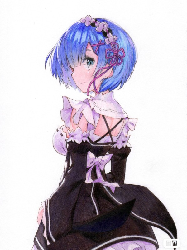 MiMi's Rem Hot Sexy Hand drawing with Colored Pencil 2