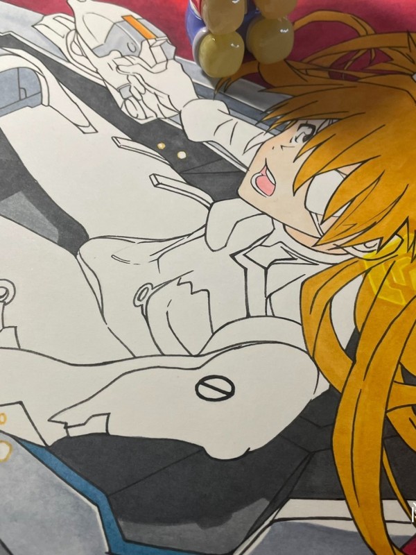 Kinxx's EVA Asuka Langley Soryu Hot Sexy Hand drawing with marker 3