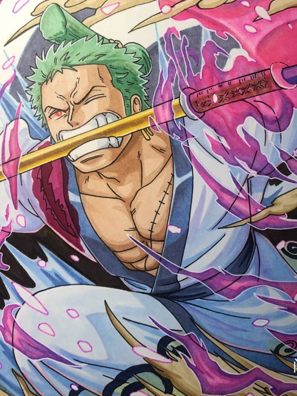 Kinxx's ONE PIECE Roronoa Zoro Hand drawing with marker