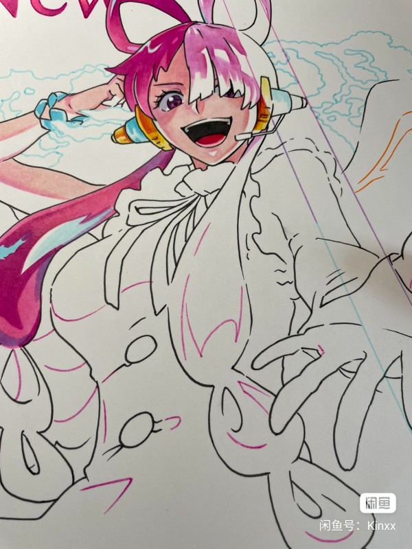Kinxx's ONE PIECE Uta Hot Sexy Hand drawing with marker