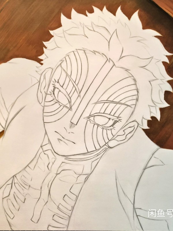 Chengliang's Demon Slayer Akaza Hand drawing with marker
