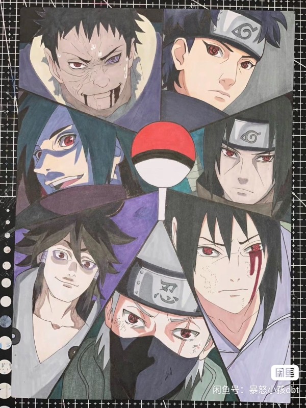 Obt's NARUTO Family Portrait Hand drawing with marker