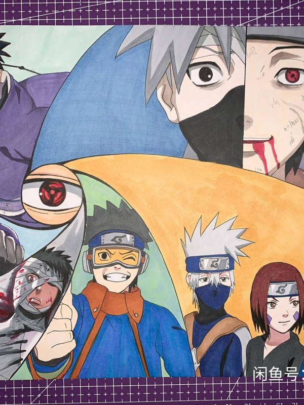 Obt's NARUTO Family Portrait Hand drawing with marker