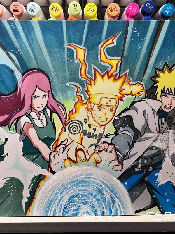 Obt's NARUTO Family Portrait Hand drawing with marker