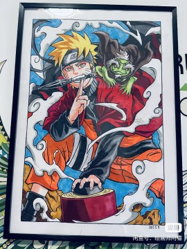 Xiao's Uzumaki Naruto Hand drawing with marker