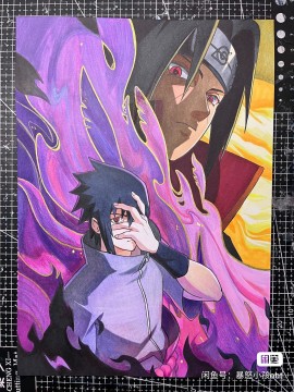 Obt's NARUTO Uchiha Sasuke Hand drawing with marker