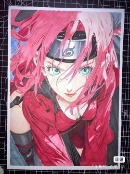 BaiLing's NARUTO Haruno Sakura Hot Sexy Hand drawing with marker