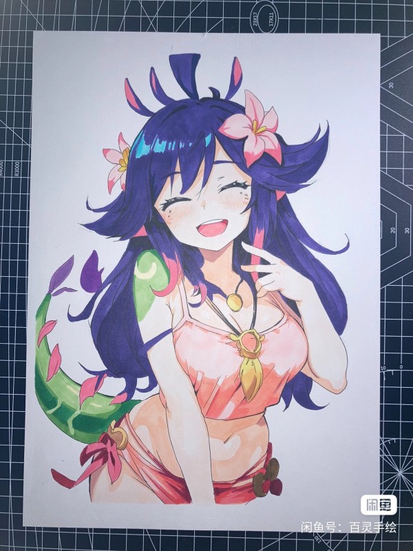 BaiLing's Japanese anime girls Hot Sexy Hand drawing with marker