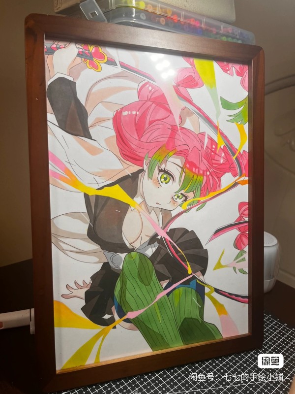 Qiqi's Demon Slayer Kanroji Mitsuri Hot Sexy Hand drawing with marker